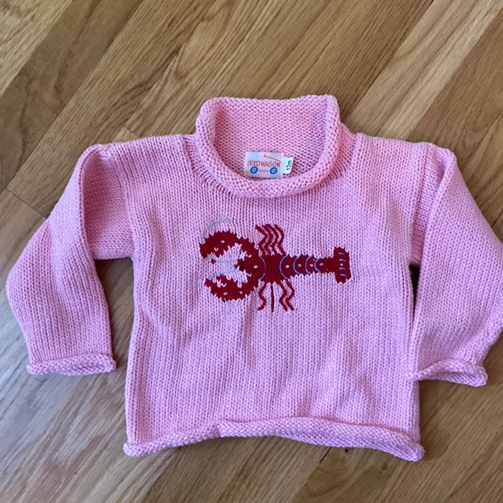 Pink Lobster Roll Neck Sweater Size 12 months